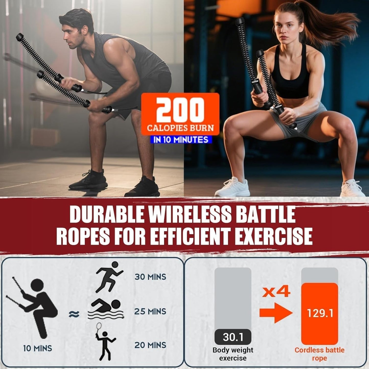 Droppzi ™ Ropeless Battle Ropes